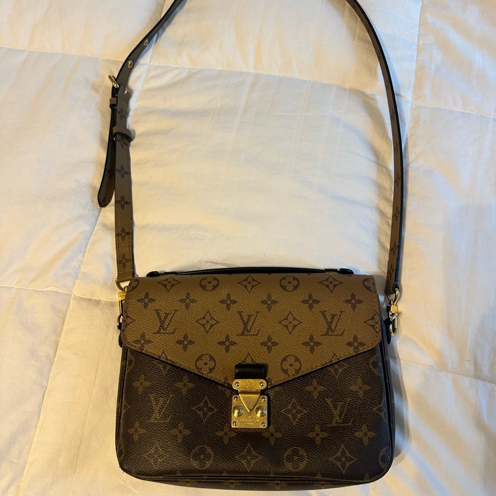 Luxury Brown Monogram Crossbody Bag